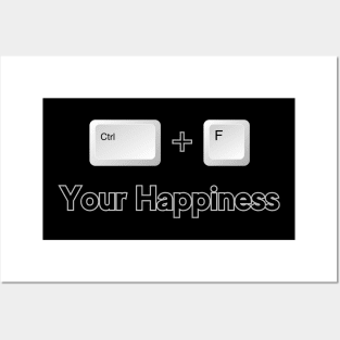 Find Your Happiness Nerd Geek Hot Key Input Posters and Art